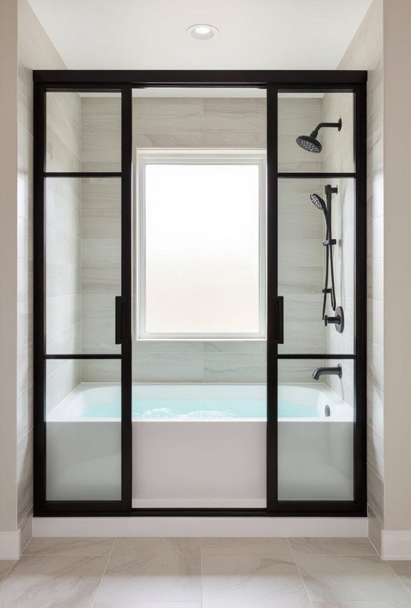 matte black framed bathcombo