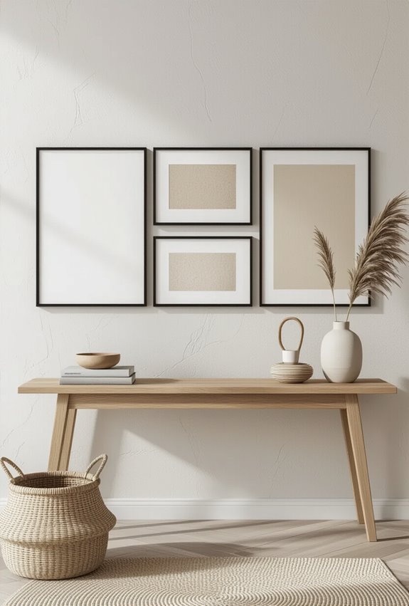 matte black frames emphasize minimalism