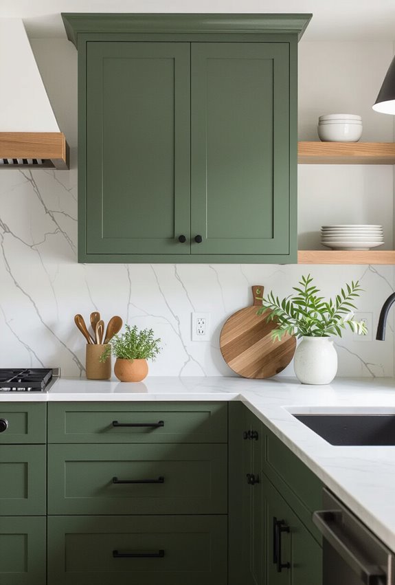 matte black hardware anchors green
