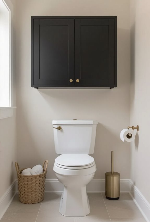 matte black moody bathroom focal