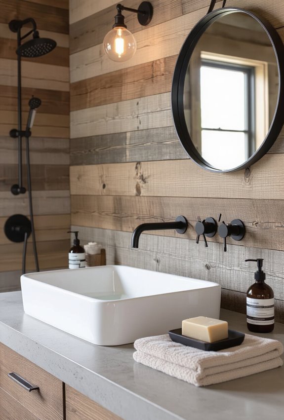 matte black rustic industrial contrast