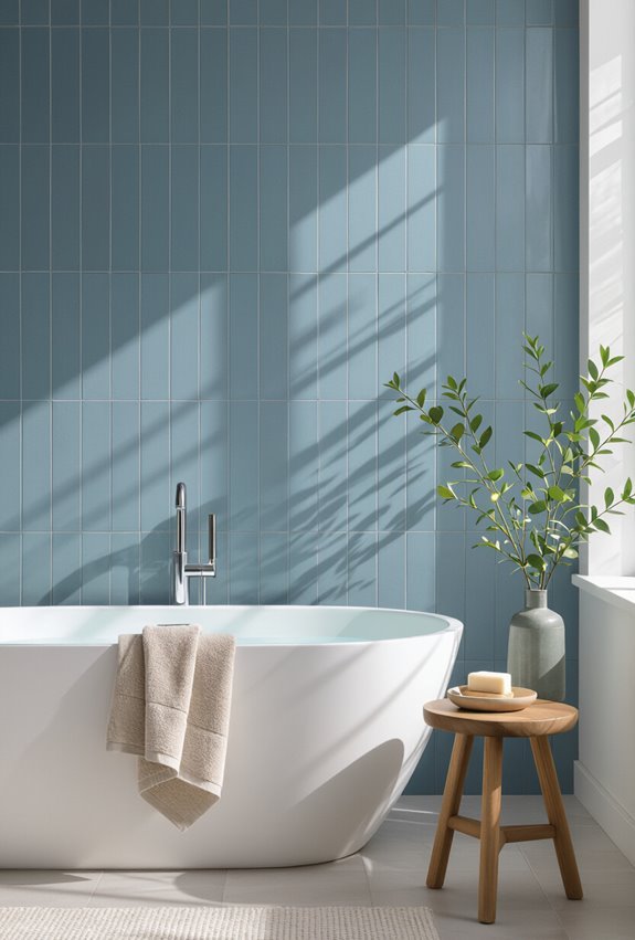 matte blue vertical serenity