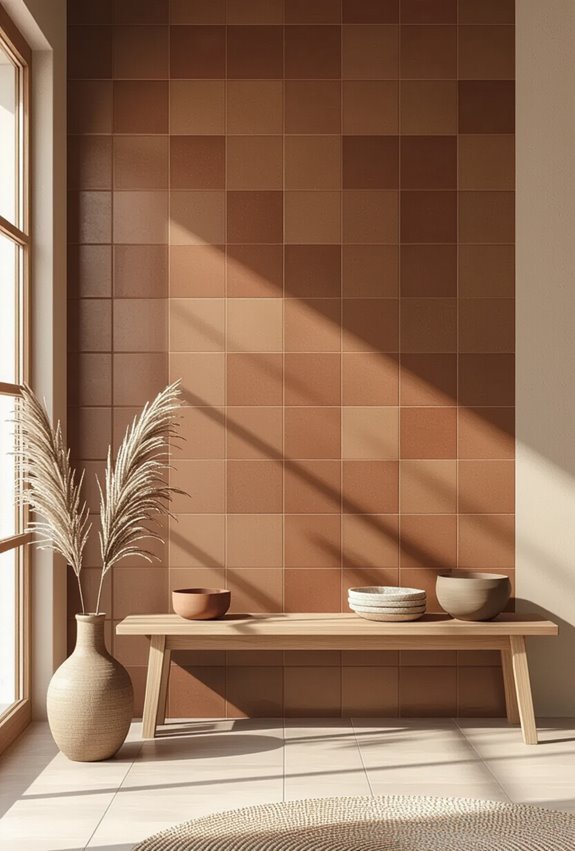 matte brown ceramic walltiles