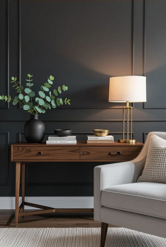 matte charcoal textured accent