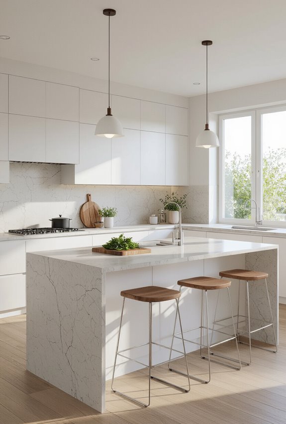 matte countertops textured backsplashes