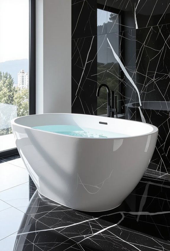 matte heated black marble