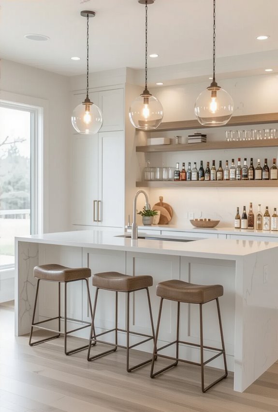 matte low hung pendant cluster