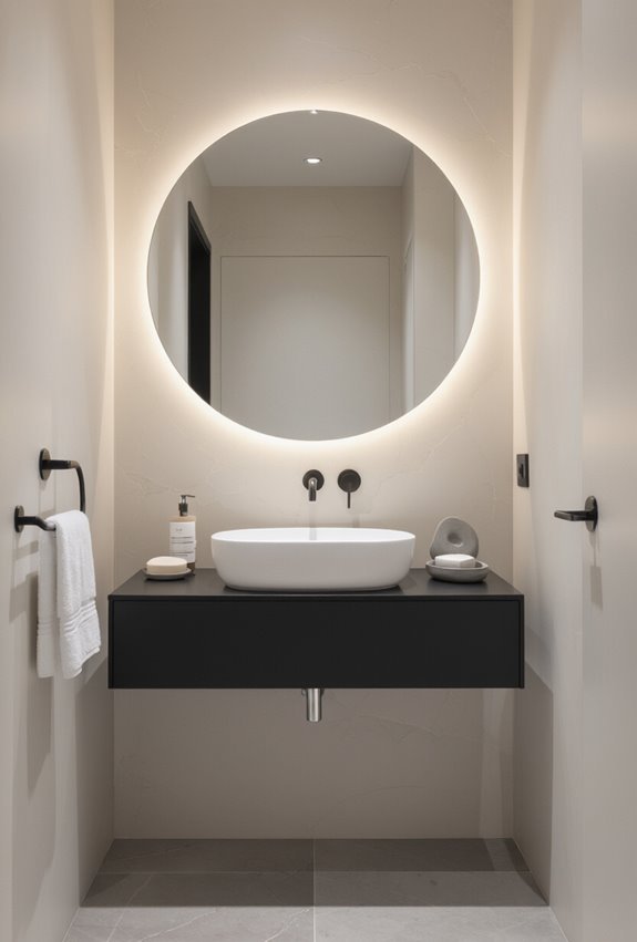 matte monochrome minimalist restroom design