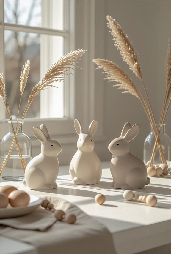matte porcelain minimalist bunny decor