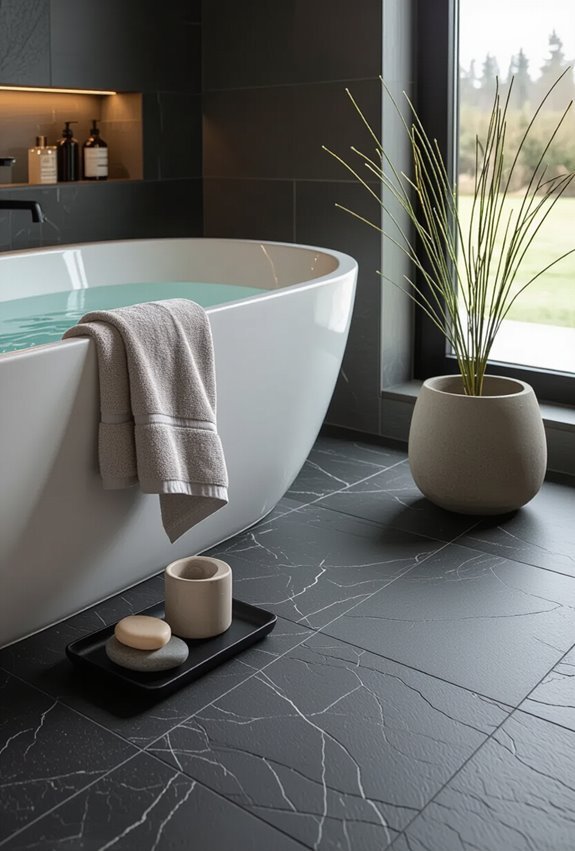 matte slate tiles warm