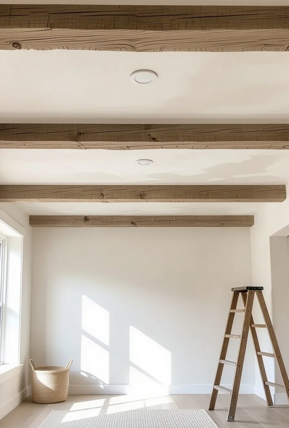 matte textured rustic ceiling charm