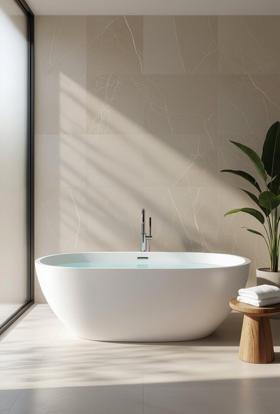 matte white stain resistant bathtub