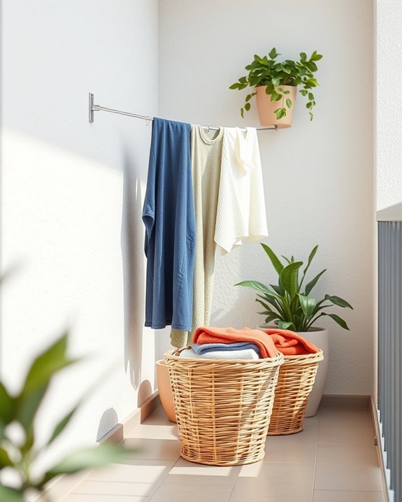 maximize balcony laundry space