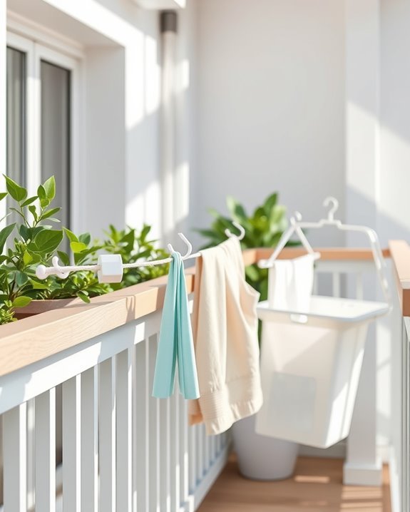 maximize balcony laundry space