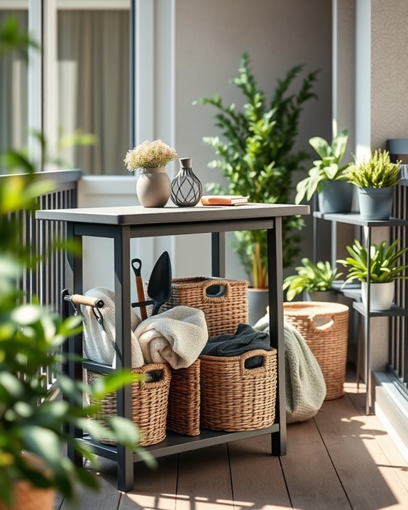 maximize balcony storage efficiently