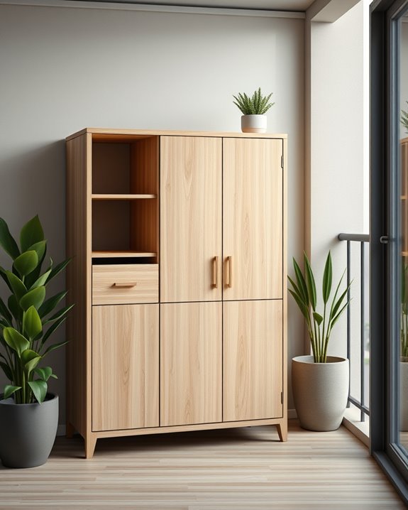 maximize balcony storage potential