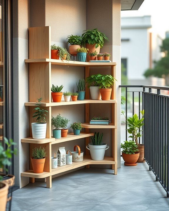 maximize balcony storage space