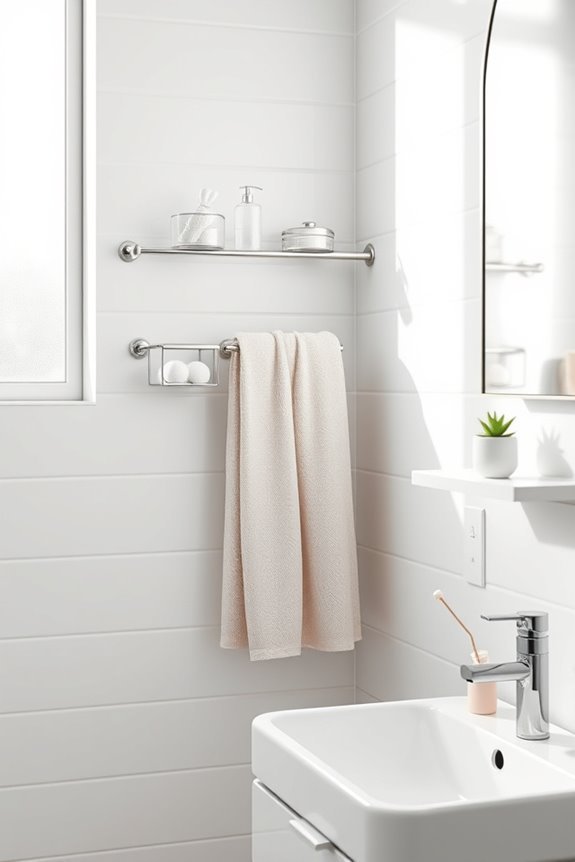 maximize bathroom accessory organization