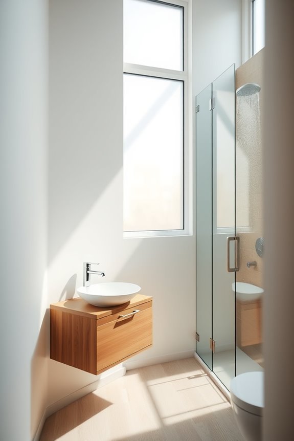 maximize bathroom natural light