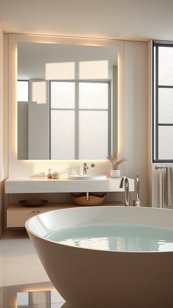 maximize bathroom space visually