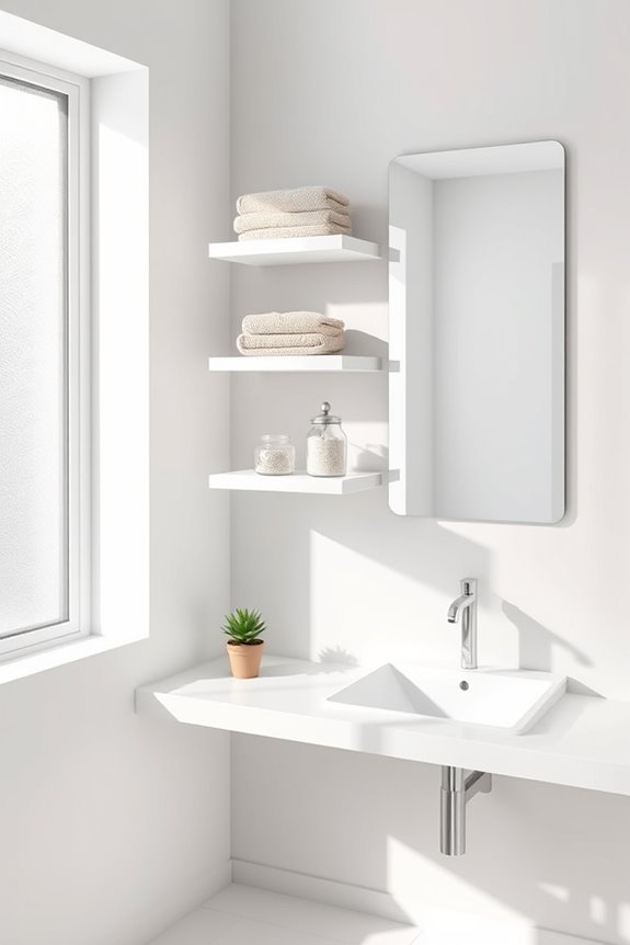 maximize bathroom vertical space