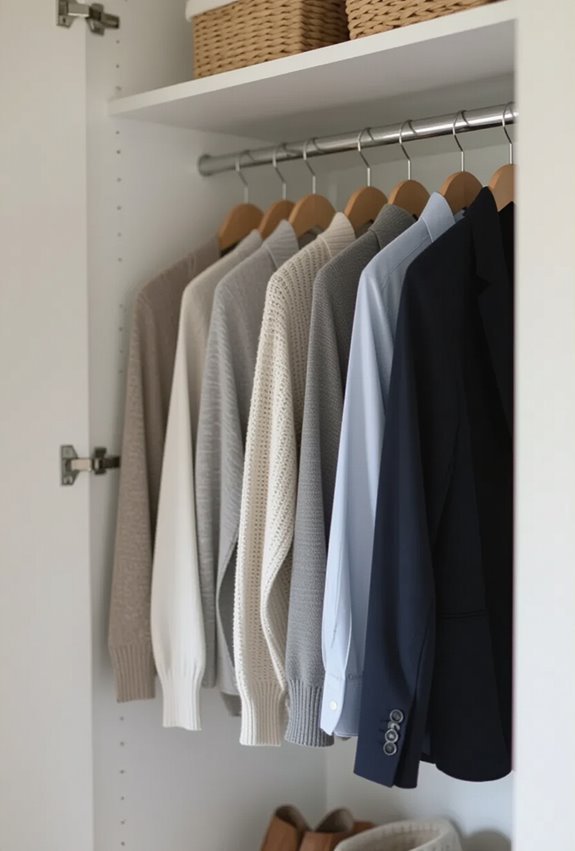 maximize closet space with slim hangers