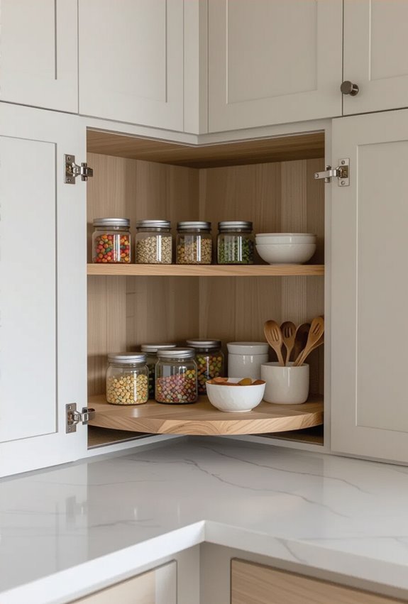maximize corner cabinet access