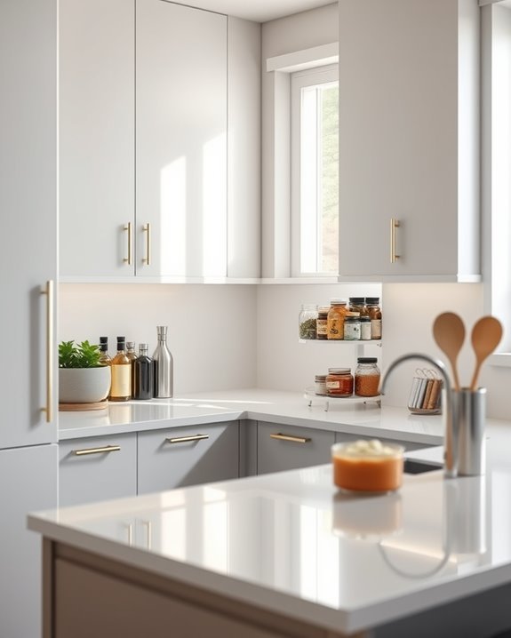 maximize corner cabinet storage