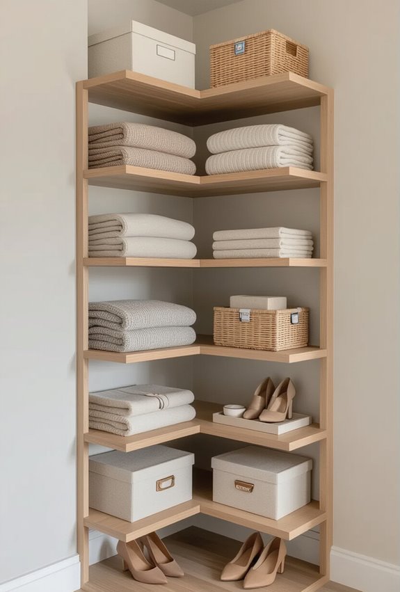 maximize corners with shelves