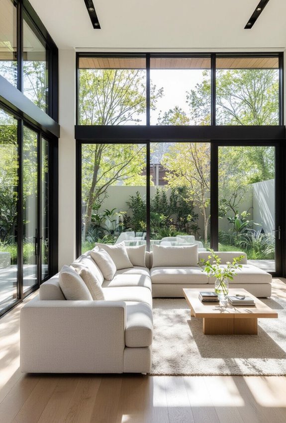 maximize daylight with large windows