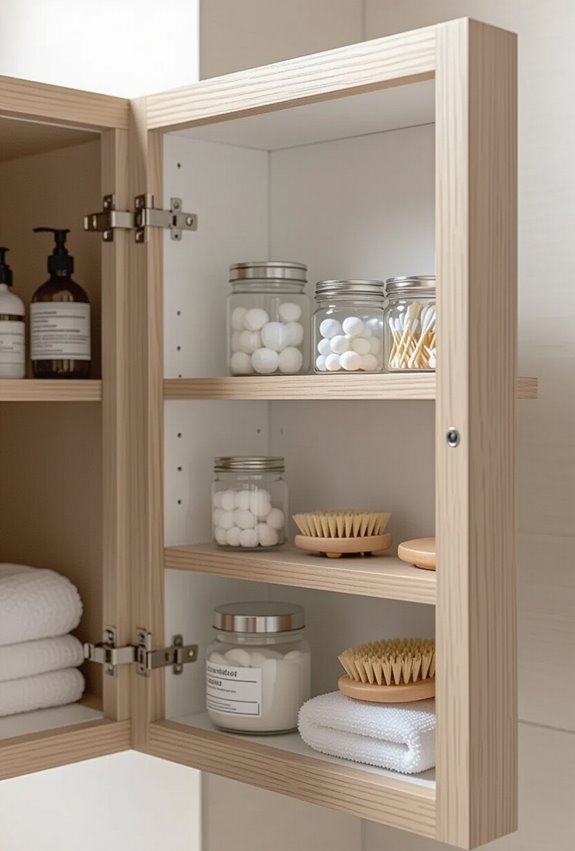 maximize hidden cabinet door storage