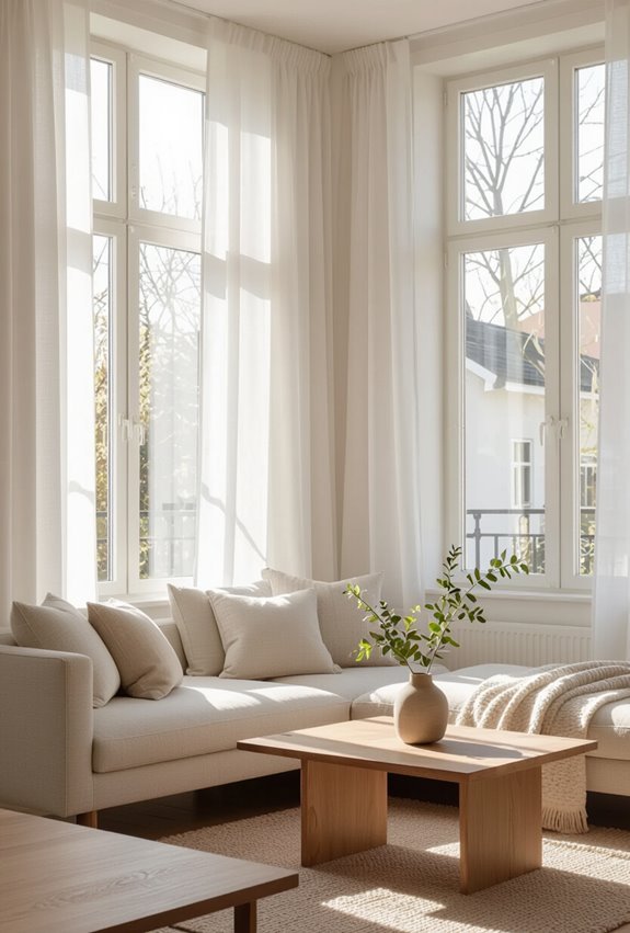 maximize natural light with sheers
