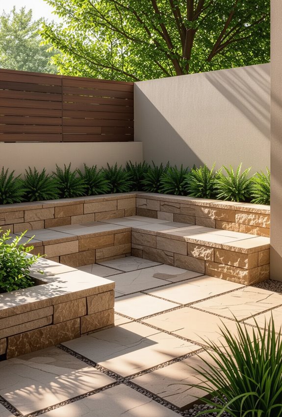 maximize patio corners with flagstone
