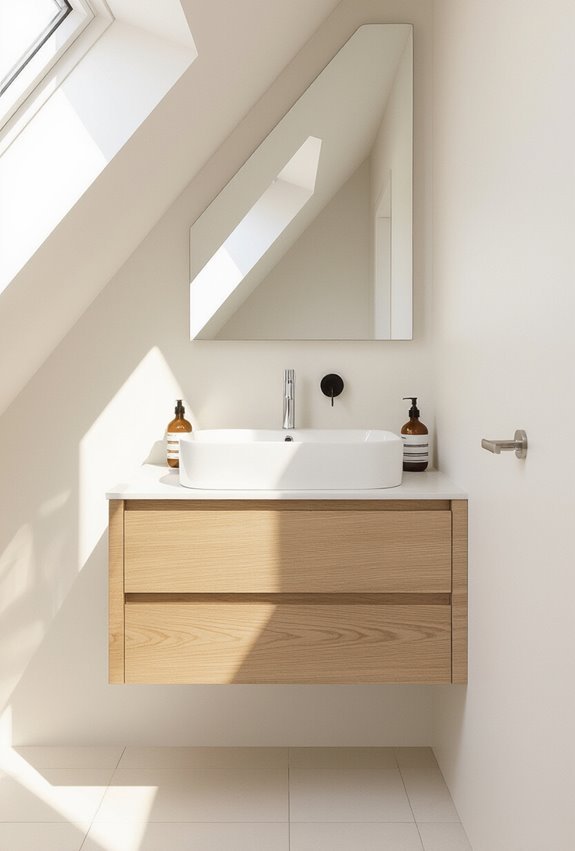 maximize small bathroom corners
