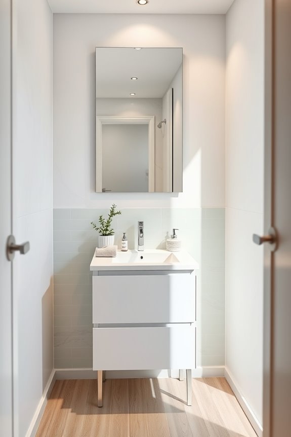 maximize small bathroom space