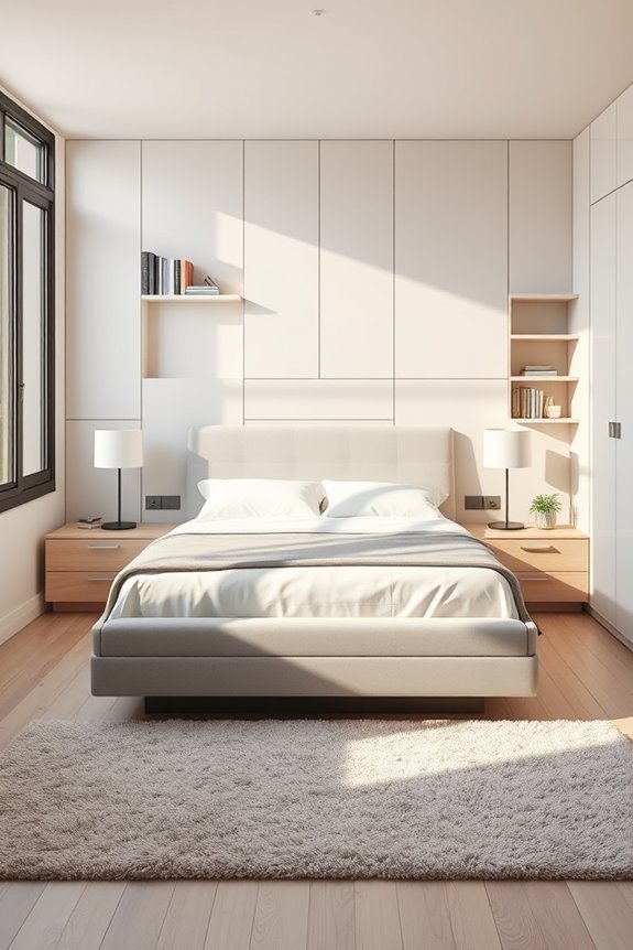 maximize small bedroom storage
