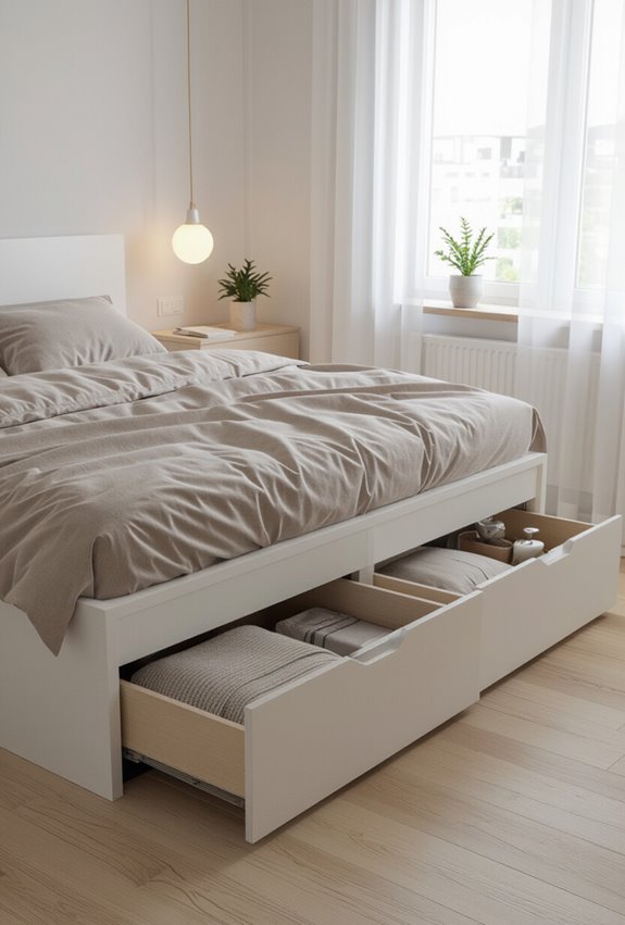 maximize small bedroom storage