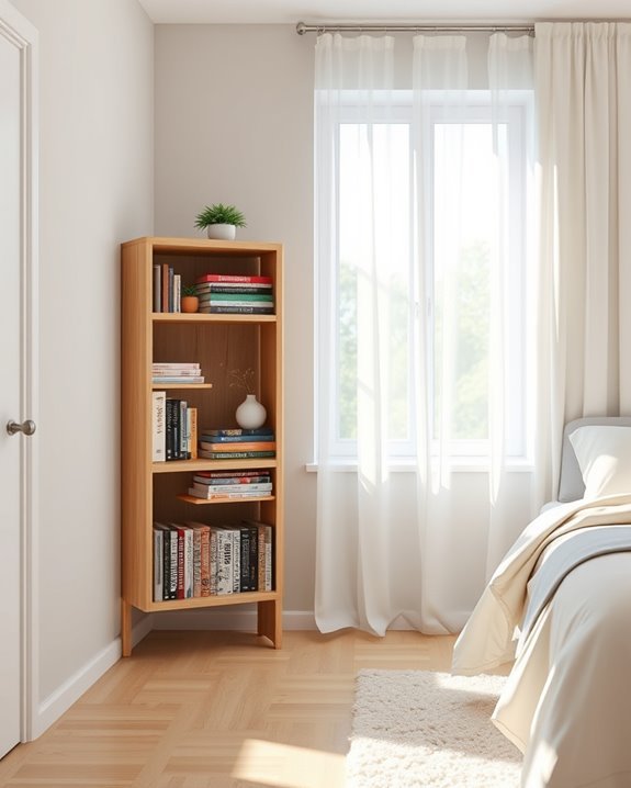 maximize space with corner shelves