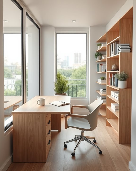 maximize space with shelves