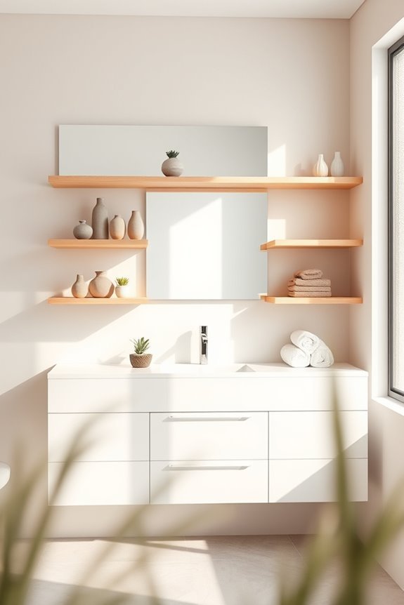 maximize space with shelves