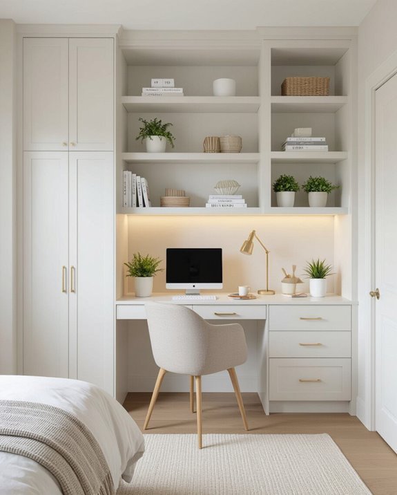 maximize space with shelving