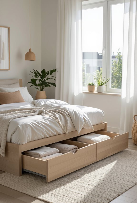 maximize space with under bed storage