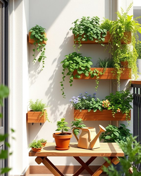maximize space with vertical planters