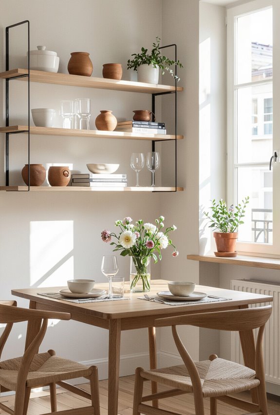 maximize storage with vertical shelves