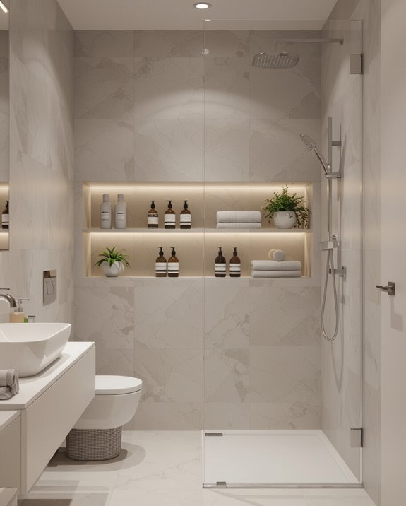 maximize vertical shower space