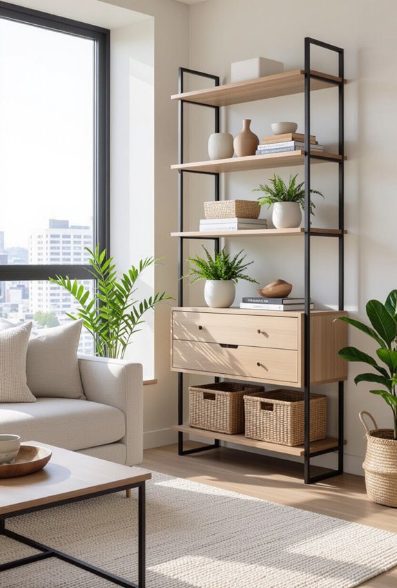 maximize vertical storage and decor