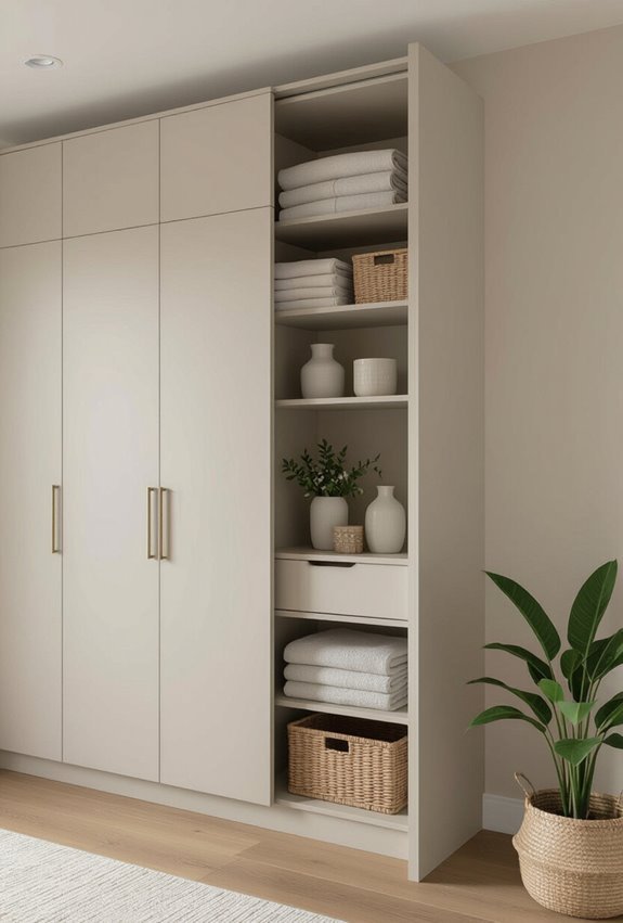 maximized vertical built in storage
