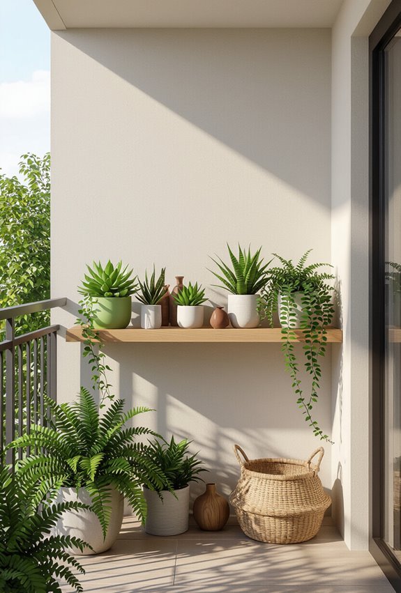 maximized vertical ceramic planter shelving