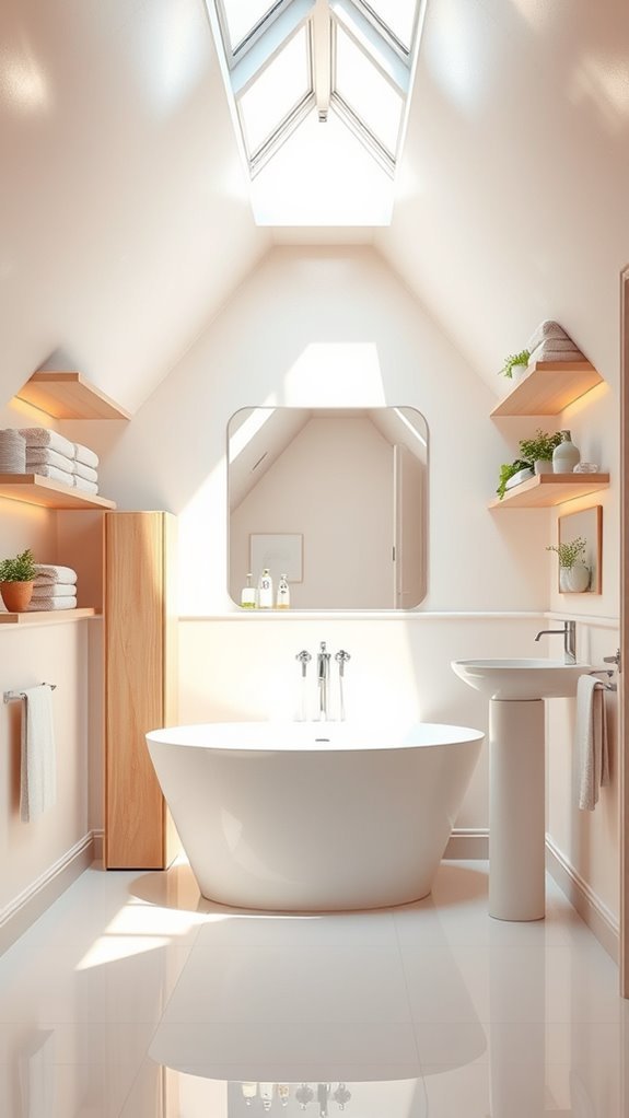 maximizing attic bathroom space