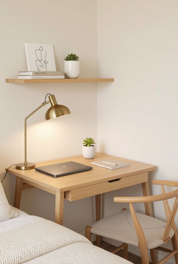 meaningful minimalist desk decor